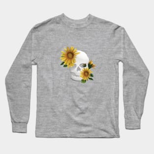 Sunflower Skull Long Sleeve T-Shirt